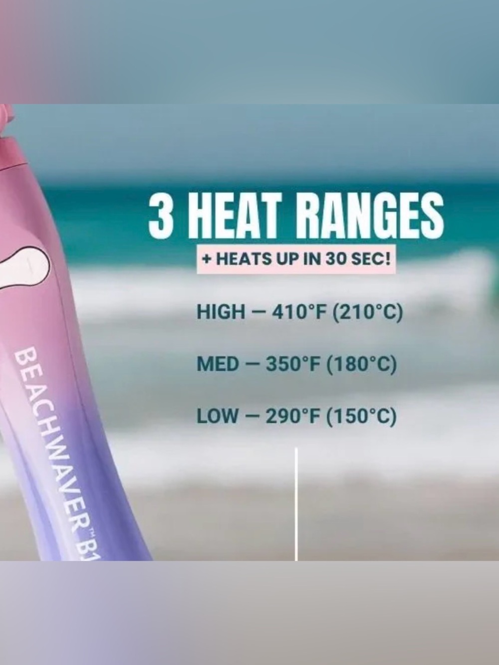 NIB Beachwaver B 1.5 (1-1/2” barrel) in Pink Sunset MSRP $99 - Picture 4 of 4